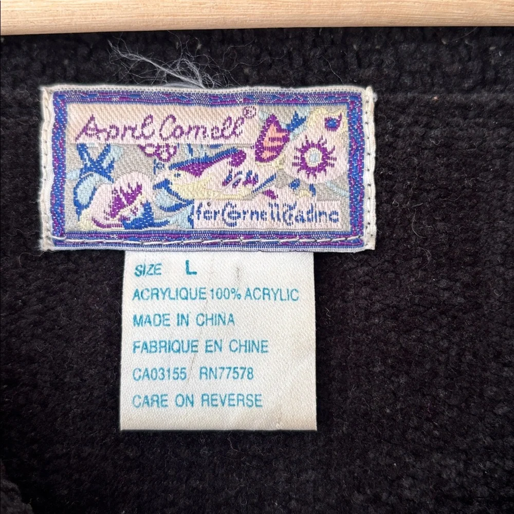 ✨ Vintage April Cornell Embroidered Cardigan (Size L) - Picture 3 of 5